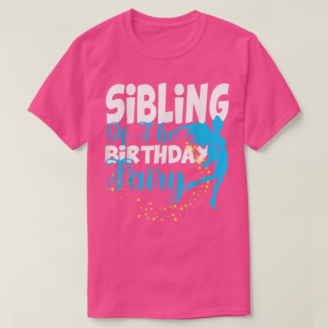 Syskon i födelsedagseftermiddagen Fairy Fantasy Bi T Shirt (Design framsida)