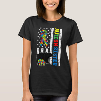 Syskon Matchande Familj Autism Medvetenhet Amerika T Shirt
