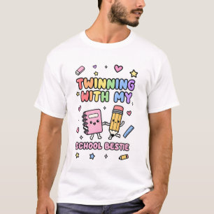 Syskon med min bästa skolkompis Söt anteckningsbok T Shirt