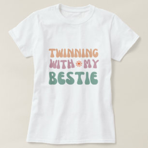 Syskon med min bästa vän Groovy vänskaps Citat T Shirt