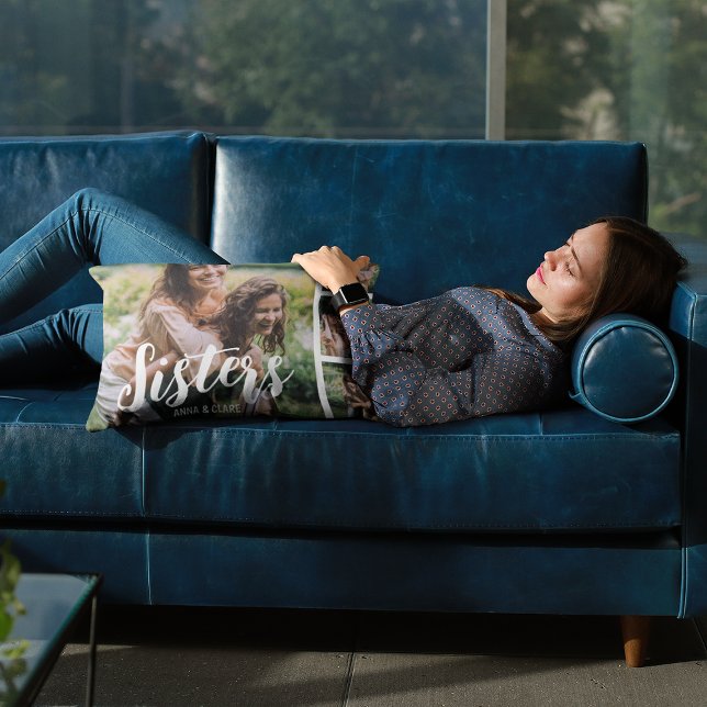 Syskon Personlig Fotokollage Prydnadskudde (Skapare uppladdad)