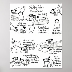 Syskon Regler (äldre Pug's Version) Poster