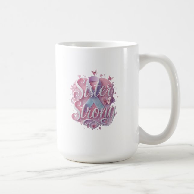 Syskon Starka Cancer Medvetenhet Tote Bag – Inspir Kaffemugg (Höger)