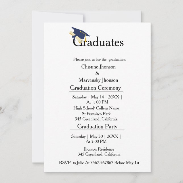 Syskon studenten, ceremoniklass 2023 meddelande (Framsida)