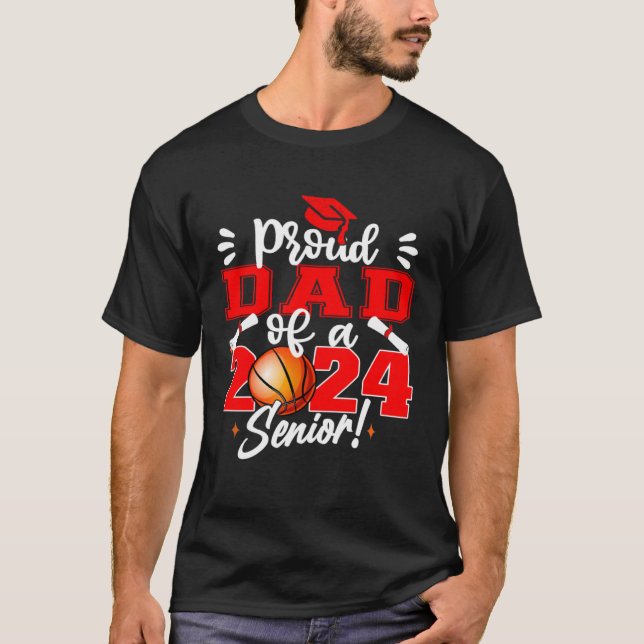 Syskon Studenten, stolt Pappa 2024 års ledande bef T Shirt (Framsida)