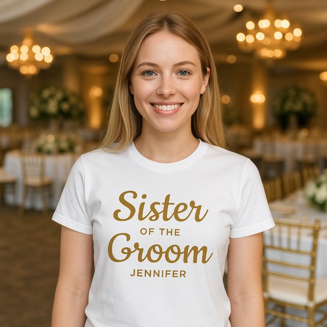 Syskon till Brudgummen Skräddarsydd T-Shirt (Skapare uppladdad)