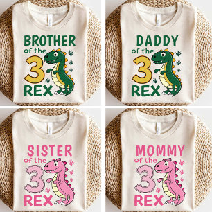 Syskon till de tre Rex-matchande dinosaurie-födels T Shirt