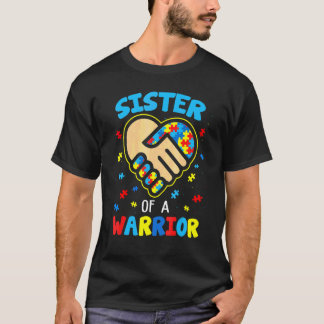 Syskon till en krigare Autism Acceptans Månad Puss T Shirt