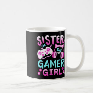 Syskon till Gamer Flickan Groovy Födelsedags Video Kaffemugg