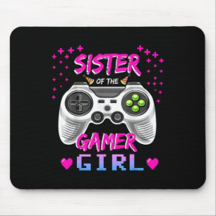 Syskon till Gamer Girl- videospel Födelsedag Musmatta