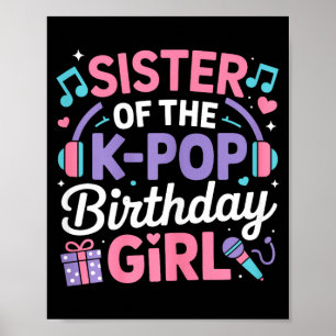 Syskon till k-pop-födelsedagsflickan kpop koreansk poster