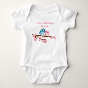 Syskon Uggla Little Sister Matching Infant T-Shirt