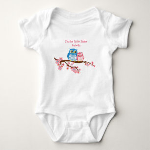 Syskon Uggla Little Sister Matching Infant T-Shirt