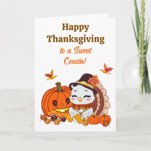 Syskonbarn Baby Kalkon & Pumpkin Thanksgiving Kort