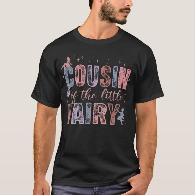 Syskonbarn till den lilla älvans 1-års födelsedags t shirt (Framsida)