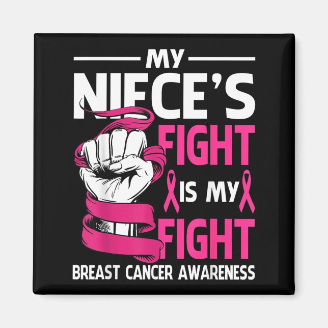 Syskonbarns kamp är min kamp Bröstcancer medvetenh Magnet (Framsidan)