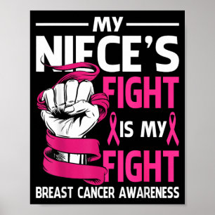 Syskonbarns kamp är min kamp Bröstcancer medvetenh Poster