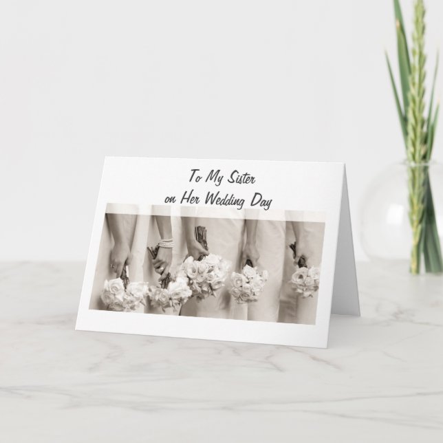 SYSKONBRÖLLUPSKÄRLEK OCH LYCKA KORT (Framsida)