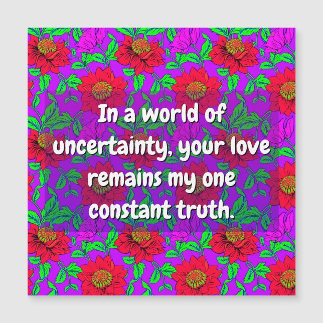 Syskoncitat (Du är älskad) Blommor, Vänkort (Framsida)