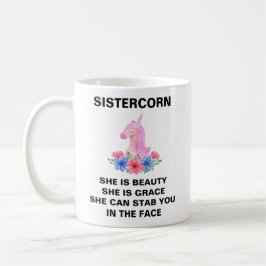 Syskonhörning, systerpresent, rolig systerpresent, kaffemugg