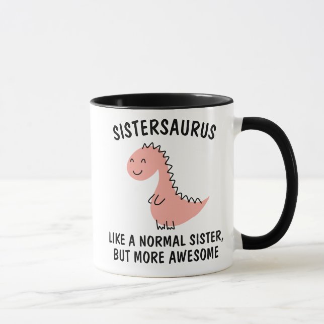 Syskonmugg | Sistersaurus| Systerdinosaurie mugg (Höger)