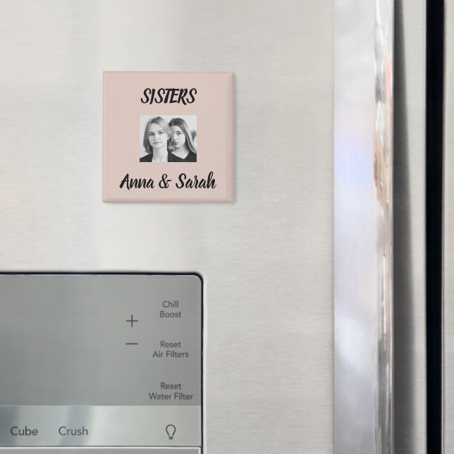 Syskonpresent Magnet – Personlig med Namn&Foto (In Situ (Fridge))