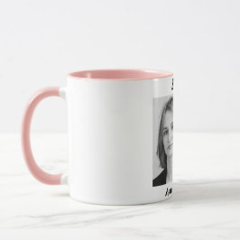 Syskonpresentkop med foto och namn – Rosa koppstil Mugg