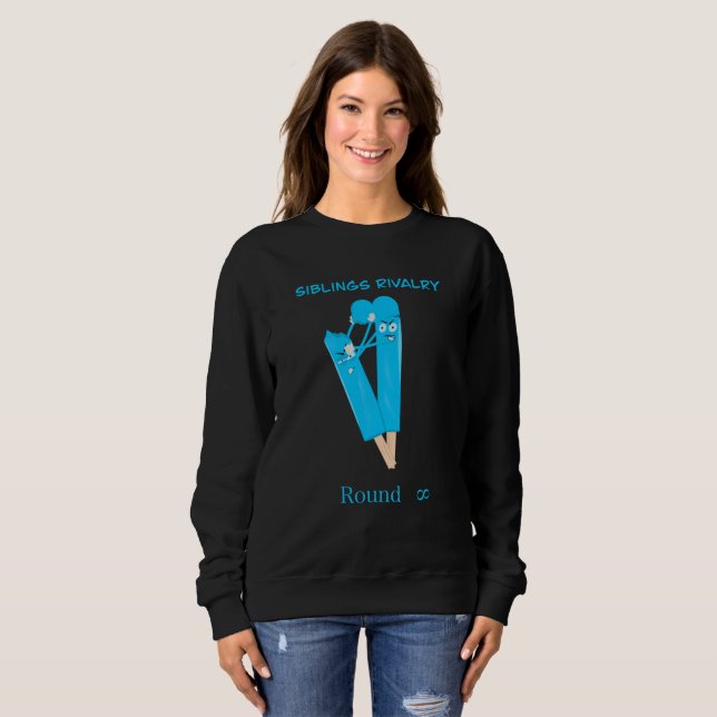 Syskonrivalitet Rollig Tecknad Popsicle T Shirt (Hel framsida)