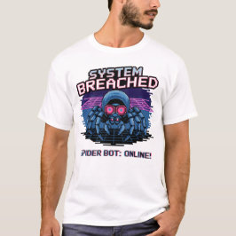 System Bached - Pixel Spider Bot Online Cyber T Shirt
