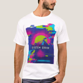 SYSTEM ERROR – Glitch Sunset Mountains T Shirt