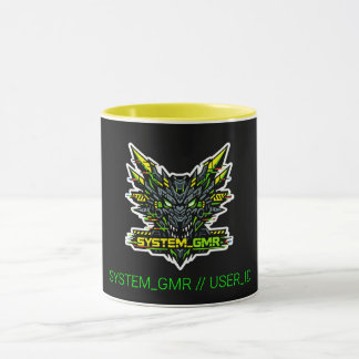 SYSTEM GMR Cyber Dragon Glitch Gaming Tvåtons Mug Mugg