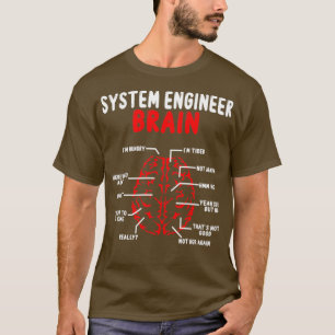 System Ingenjör Brain Network Engineering System T Shirt