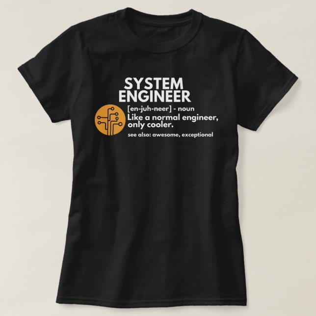 System Ingenjör Definition Software Engineering Gi T Shirt (Design framsida)