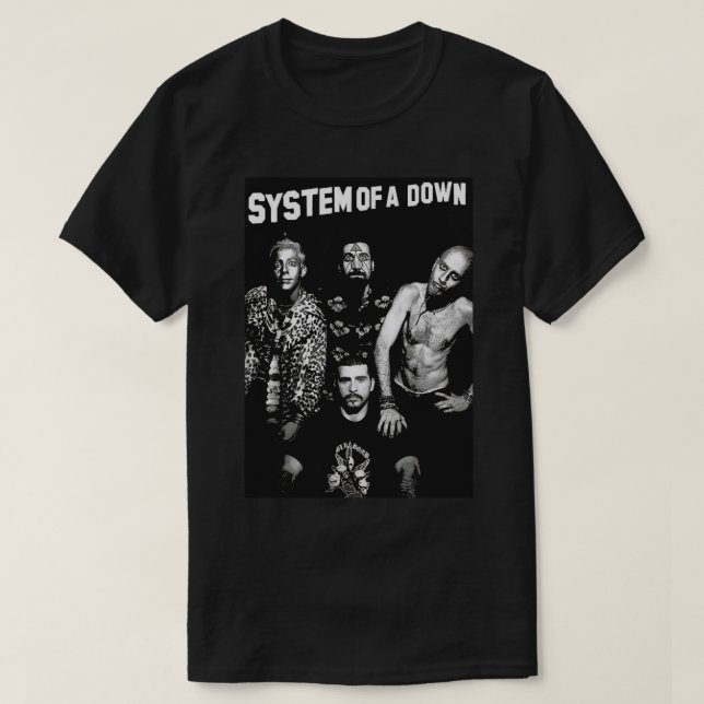 System med en nere bästa logotyp t shirt (Design framsida)