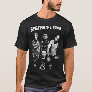 System med en nere bästa logotyp t shirt