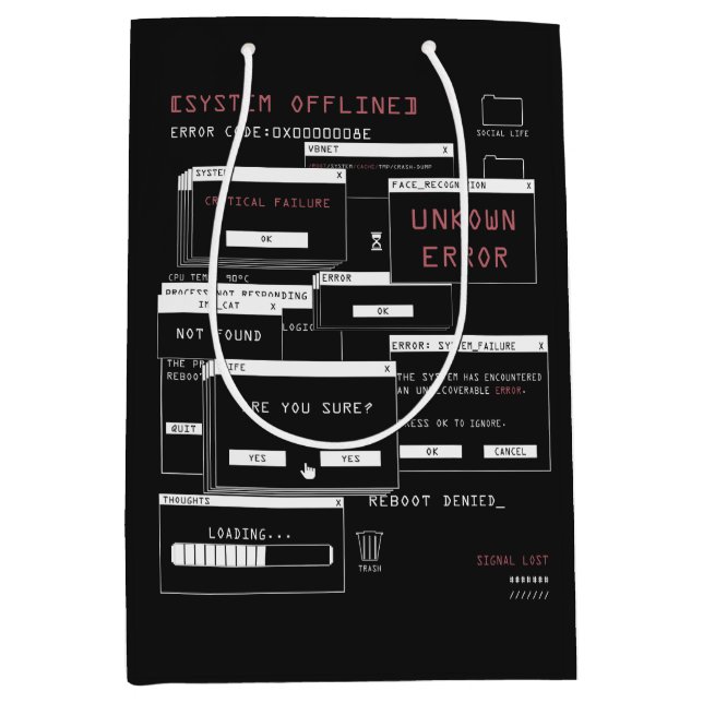 System Offline - Teknobrutalistisk design (Framsidan)