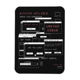 System Offline - Teknobrutalistisk design Magnet