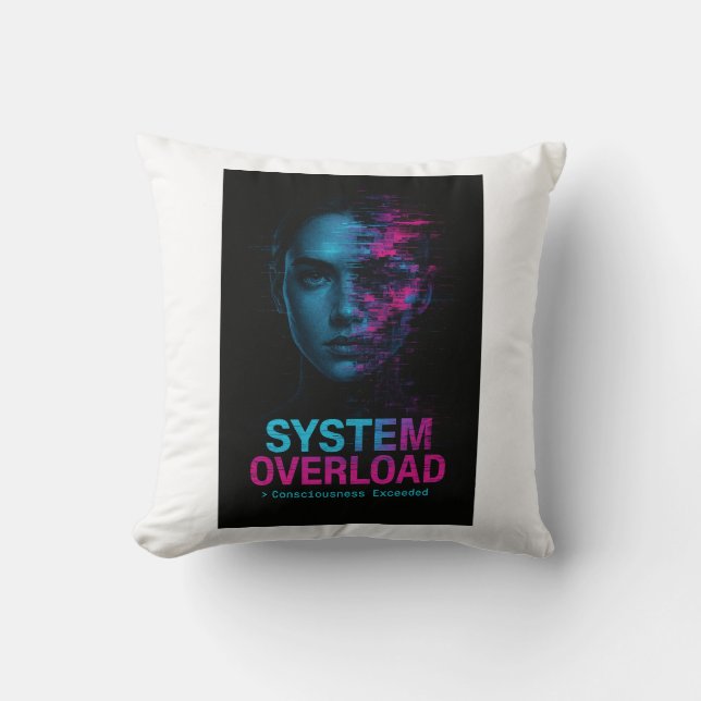 System Overload – Consciousness Exceeded Glitch Kudde (Framsida)