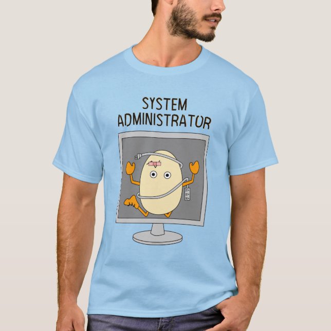 Systemadministratör Egghead T Shirt (Framsida)