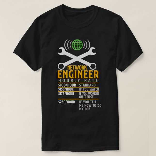 Systemadministratör för nätverkets Ingenjör-timtax T Shirt (Design framsida)