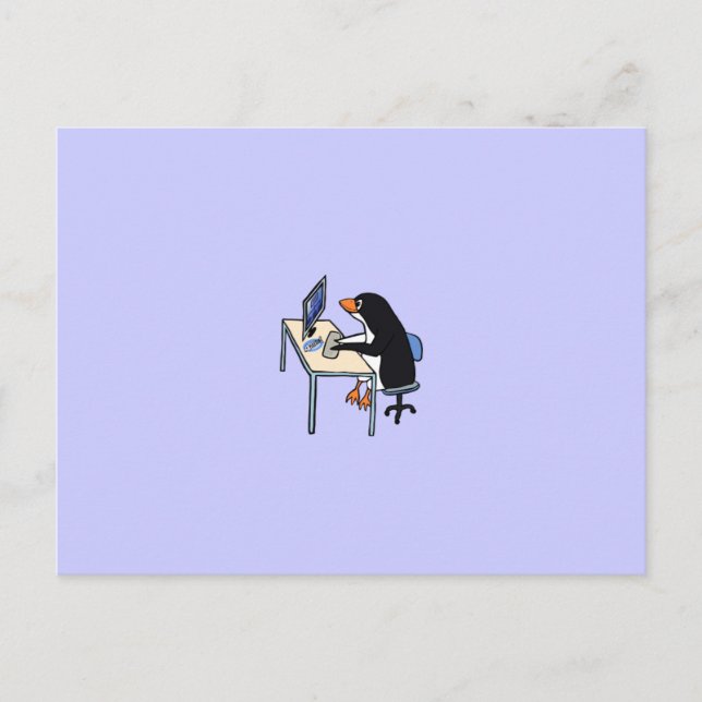 systemadministratör för penguin tux vykort (Framsida)