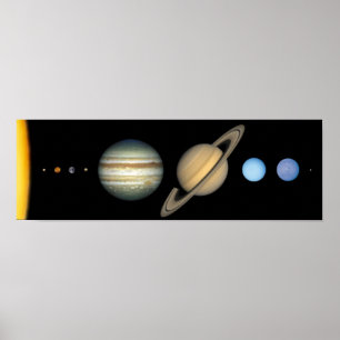 Système solaire à l'échelle - Solar System  Poster