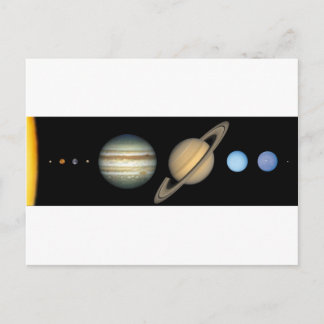 Système solaire à l'échelle - Solar System Vykort