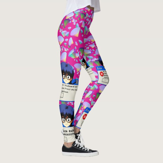 Systemfel: Retro Nerd-estetik Leggings (Höger)