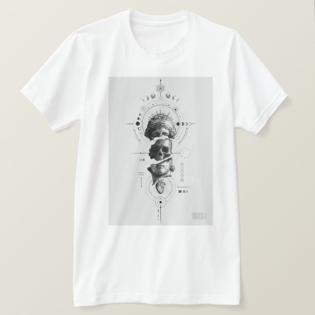 Systemfel T-shirt - Futuristiska Glitch Art Stil (Design framsida)