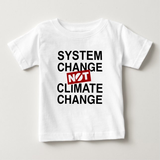 Systemförändring inte klimatförändringar t shirt (Framsida)