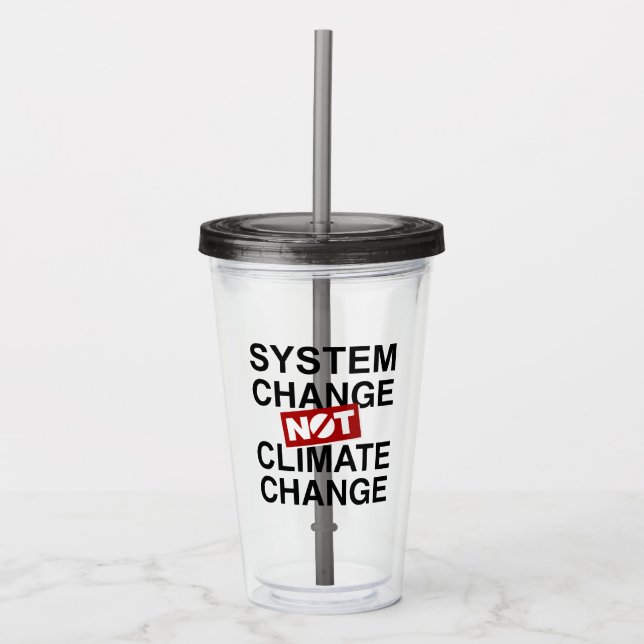 Systemförändring inte klimatförändringar take away mugg (Framsida)