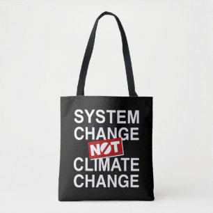 Systemförändring inte klimatförändringar tygkasse