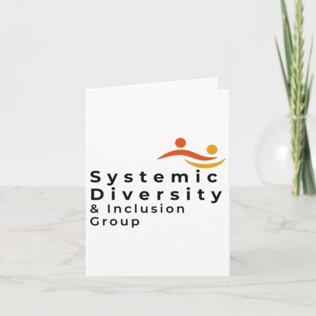 Systemisk mångfaldsinkluderingsgrupplogotypdesign  kort (Framsida)