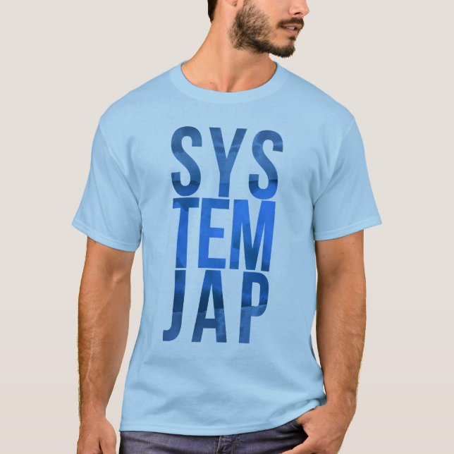 Systemjap blått! t shirt (Framsida)